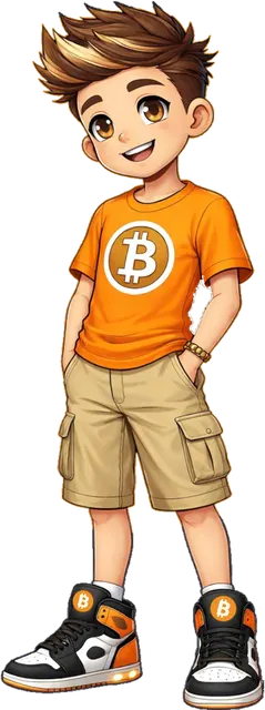 Benny the Brain, the orange member of the Blockchain Gang