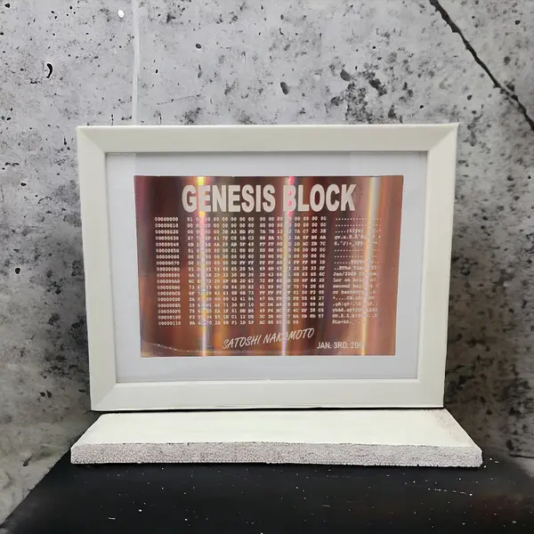 A Laser Layers bitcoin art piece